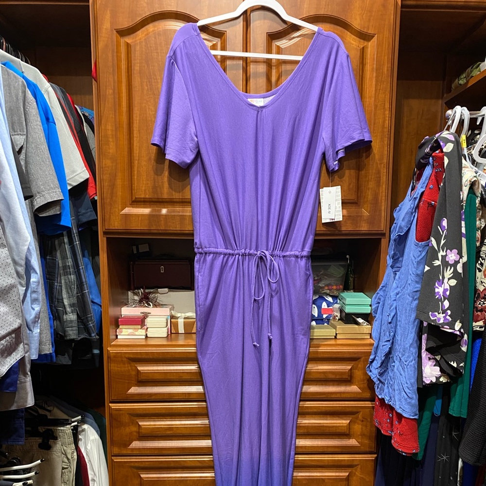 Lularoe Xoe purple ombré jumpsuit